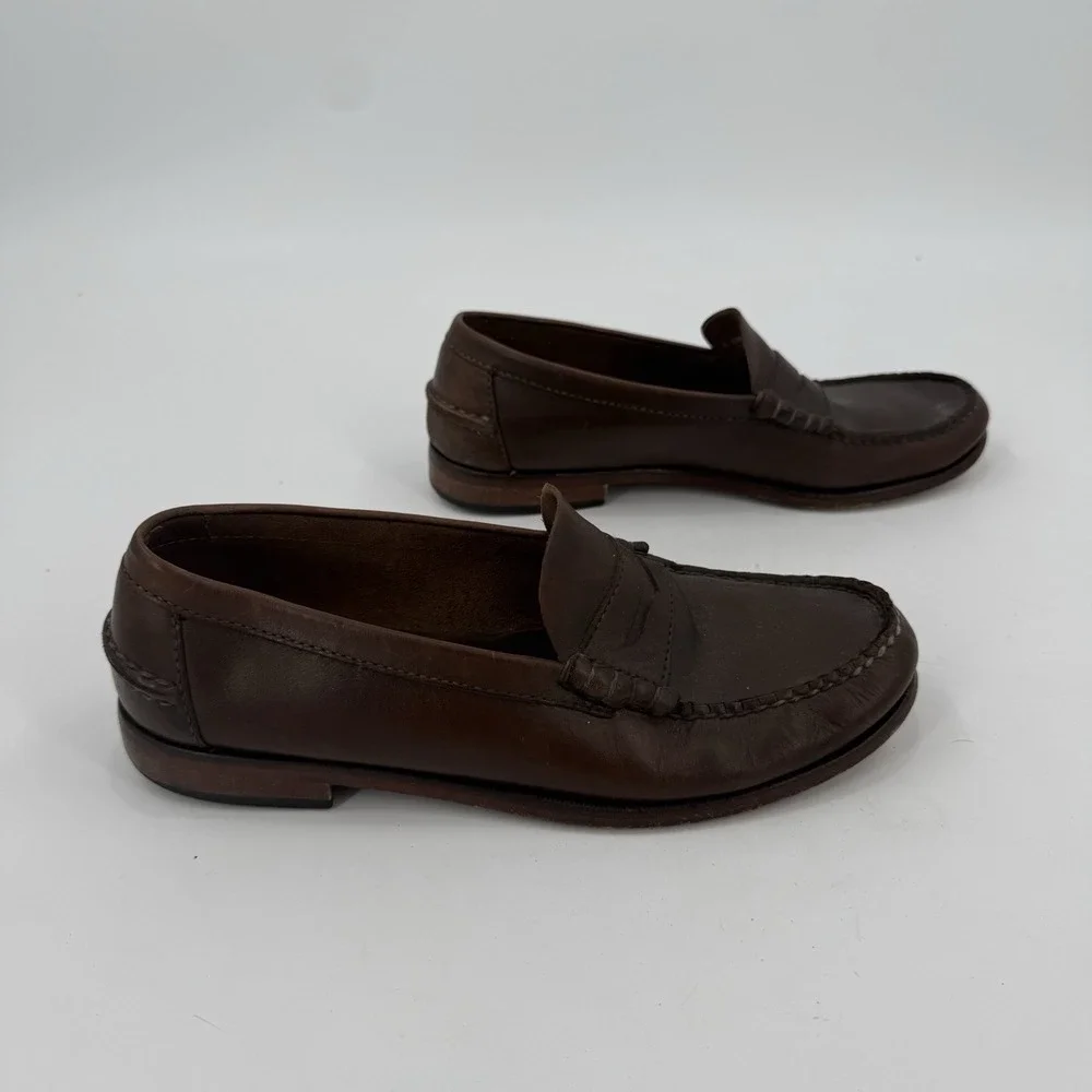 Florsheim Men's Size 8 D Brown Leather Penny Loafers Moc Toe Dress Shoes
